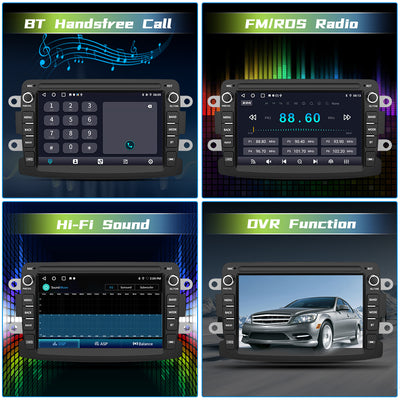 AWESAFE Android Car Stereo Para Renault Sistema Actualización de Radio de Pantalla Táctil con Carplay Inalámbrico Android Auto, Soporte Bluetooth WiFi Navegación GPS AWESAFE