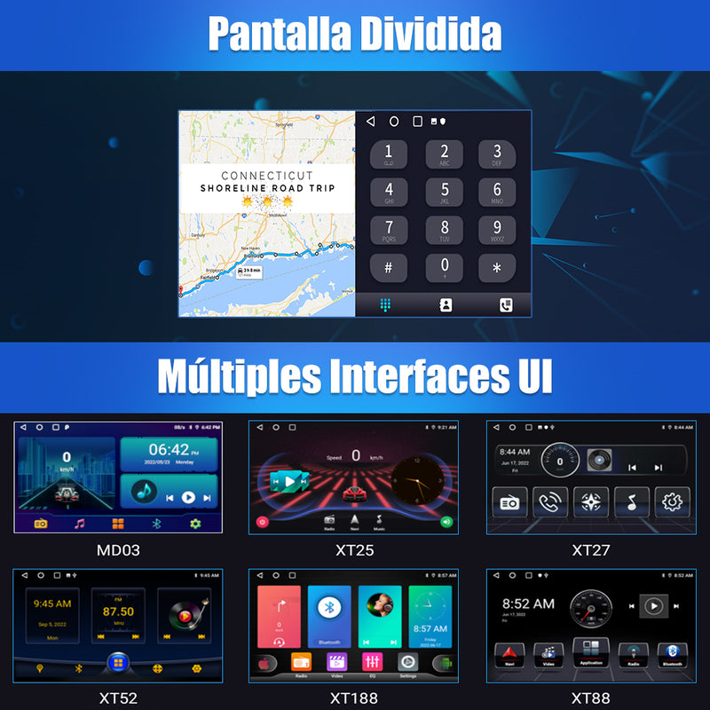 AWESAFE Android Car Stereo Para Seat Leon MK2 2005-2012 Actualización de Radio de Pantalla táctil con Carplay inalámbrico Android Auto, Soporte Bluetooth WiFi navegación GPS AWESAFE