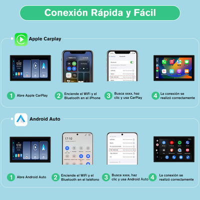 AWESAFE Écran Portable 9'' pour A-pple CarPlay & Android Auto, Affichage HD Dividida Pantalla , Support Mises à jour OTA, Modes Portrait et Paysage, Caméra de Recul, Bluetooth, Contrôle Vocal, Navigat AWESAFE