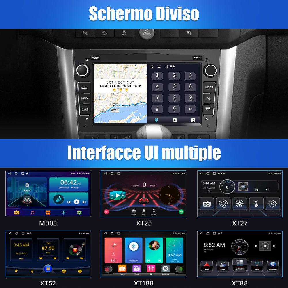 AWESAFE Autoradio Android per sistema di aggiornamento radio touch screen Opel con Wireless Carplay Android Auto, supporto navigazione GPS Bluetooth WiFi AWESAFE