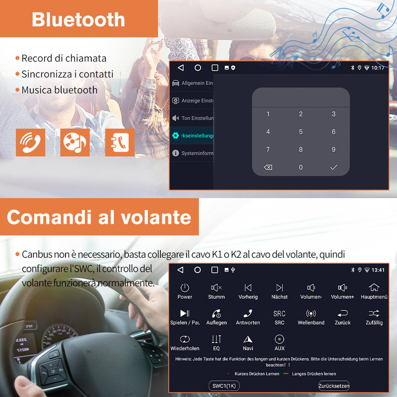 AWESAFE Autoradio Android per Mercedes Benz (2005-2010) Smart Fortwo Sistema di aggiornamento radio touch screen con Wireless Carplay Android Auto, supporto Bluetooth WiFi Navigazione GPS AWESAFE