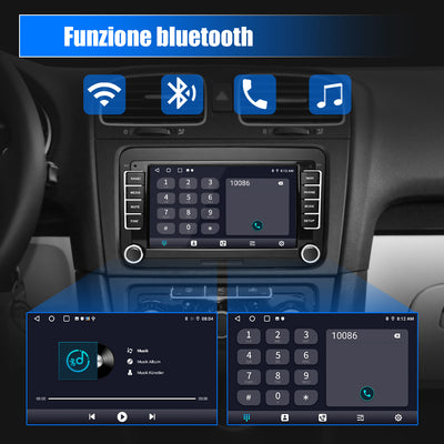 AWESAFE Android Car Stereo Para  VW Polo Golf Passat Seat Tiguan Touran Caddy EOS Sistema Actualización de Radio de Pantalla Táctil con Carplay Inalámbrico Android Auto, Soporte Bluetooth WiFi Navegación GPS AWESAFE