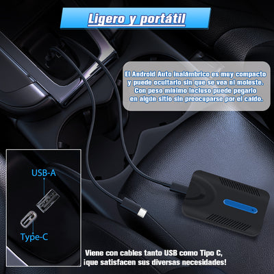 Adlaptador inalámbrico con funciones 4 en 1Solo sirve para radio oririnal del automovily trae carplay/Androill Auto por cable AWESAFE