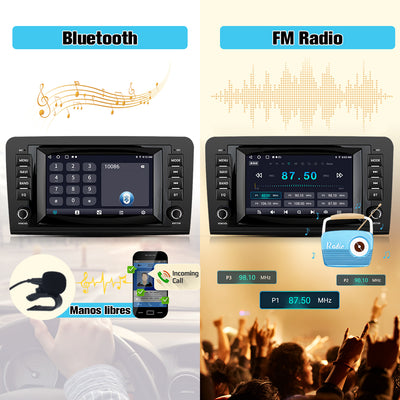 AWESAFE Android Car Stereo Para Benz Sistema Actualización de Radio de Pantalla Táctil con Carplay Inalámbrico Android Auto, Soporte Bluetooth WiFi Navegación GPS AWESAFE