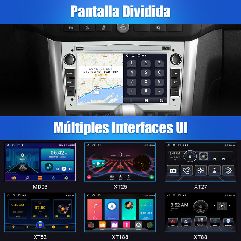 AWESAFE Android 12.0 2GB+32GB Pantalla de Coche para Opel con Carplay/Android Auto, Pantalla Táctil 7 Pulgadas con WiFi/GPS/Bluetooth/DSP/RDS/USB/FM/24 Temas, Apoyo Mandos Volante,MirrorLink(Plata) AWESAFE