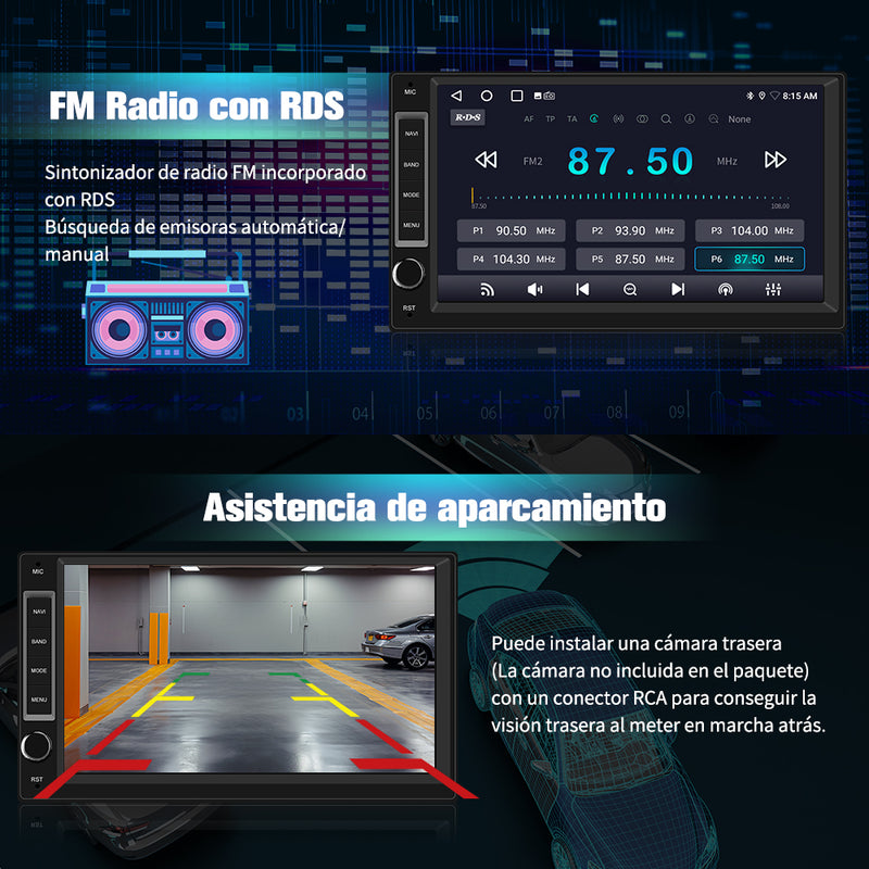 AWESAFE Android Car Stereo Para all models Sistema  Actualización de Radio de Pantalla Táctil con Carplay Inalámbrico Android Auto, Soporte Bluetooth WiFi Navegación GPS AWESAFE