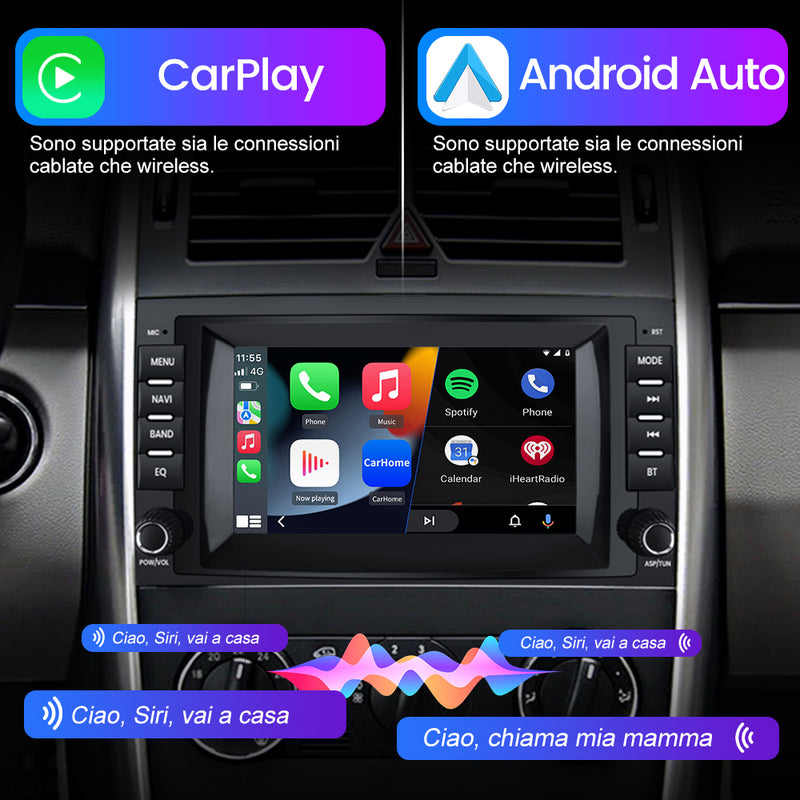 AWESAFE Autoradio Carplay Android Auto Android 12 per Mercedes Benz Vito Viano/Sprinter W639 W245/Classe B/Classe A W169, Touchscreen da 7 pollici (2+32GB) con Navigazione GPS Bluetooth WiFi FM RDS AWESAFE