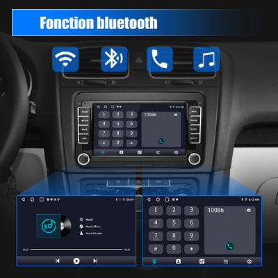 AWESAFE Autoradio Android pour Golf 5 6 VW Passat Polo Seat Skoda, 7 “ HD écran Tactile, intégré Bluetooth carplay Android Auto RDS,GPS,WiFi[2Go+32Go] AWESAFE