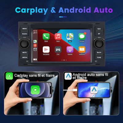 AWESAFE Autoradio Android pour Ford Focus 7 Pouces stéréo 2 Din avec Carplay Android Auto USB SD Bluetooth FM AM RDS AWESAFE SHOP