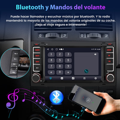 AWESAFE Android 12.0 [2GB+32GB] Radio Coche con Pantalla Táctil 7 Pulgadas para VW Touareg/Transporter T5 Multivan, Autoradio para Volkswagen con Carplay/Android Auto Inalámbrico/Bluetooth/GPS,etc. AWESAFE