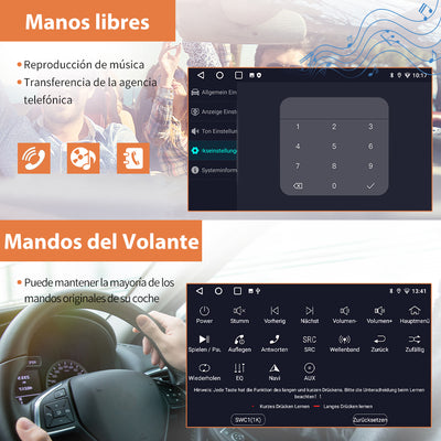 AWESAFE Android Car Stereo Para Mercedes Benz Smart Fortwo 2005-2010 Sistema  Actualización de Radio de Pantalla Táctil con Carplay Inalámbrico Android Auto, Soporte Bluetooth WiFi Navegación GPS AWESAFE