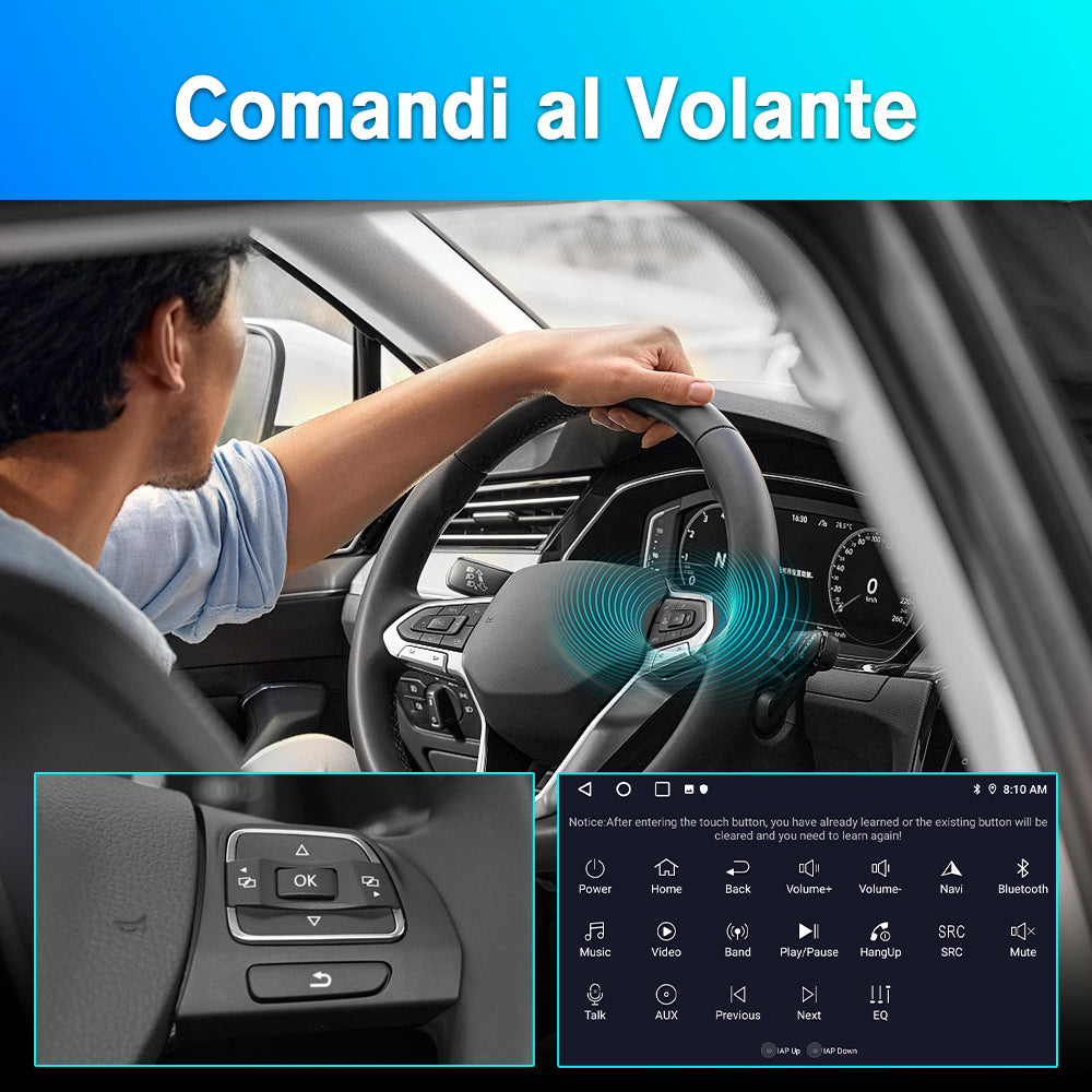 AWESAFE Autoradio Android per VW Golf 6 (2008-2016) Sistema di aggiornamento radio touch screen con Wireless Carplay Android Auto, supporto Bluetooth WiFi Navigazione GPS AWESAFE