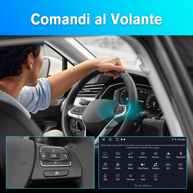 AWESAFE Autoradio Android per VW Golf 6 (2008-2016) Sistema di aggiornamento radio touch screen con Wireless Carplay Android Auto, supporto Bluetooth WiFi Navigazione GPS AWESAFE