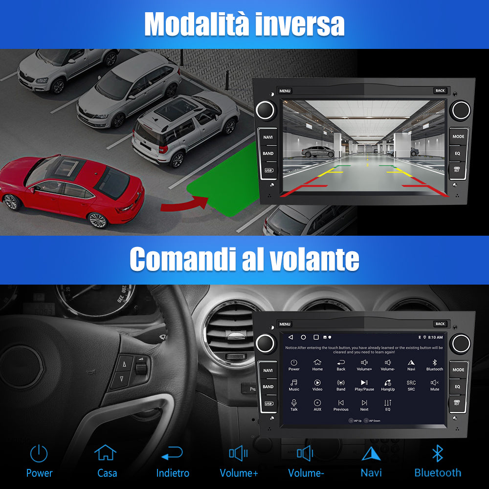 AWESAFE Autoradio Android per sistema di aggiornamento radio touch screen Opel con Wireless Carplay Android Auto, supporto navigazione GPS Bluetooth WiFi AWESAFE