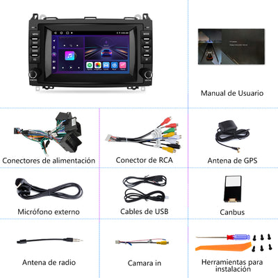 AWESAFE Android 12.0 [2GB+32GB] Radio Coche con Pantalla Táctil 8 Pulgadas para Mercedes-Benz, Autoradio para Clase A W169/Clase B W245/W639 Vito/Viano/W906 Sprinter, con Carplay y Android Auto AWESAFE