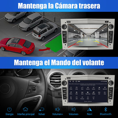 AWESAFE Android 12.0 2GB+32GB Pantalla de Coche para Opel con Carplay/Android Auto, Pantalla Táctil 7 Pulgadas con WiFi/GPS/Bluetooth/DSP/RDS/USB/FM/24 Temas, Apoyo Mandos Volante,MirrorLink(Gris) AWESAFE