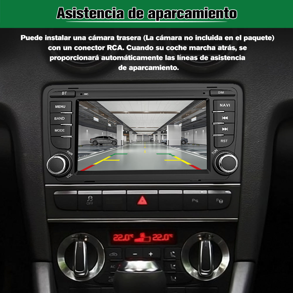 AWESAFE Android Car Stereo Para Audi A3/S3/RS3 2006-2012 Sistema Actualización de Radio de Pantalla Táctil con Carplay Inalámbrico Android Auto, Soporte Bluetooth WiFi Navegación GPS AWESAFE