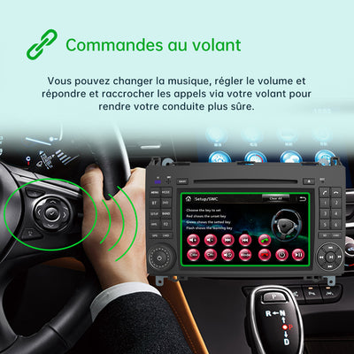 AWESAFE Android Car Stereo Para Benz Sistema Actualización de Radio de Pantalla Táctil con Carplay Inalámbrico Android Auto, Soporte Bluetooth WiFi Navegación GPS AWESAFE