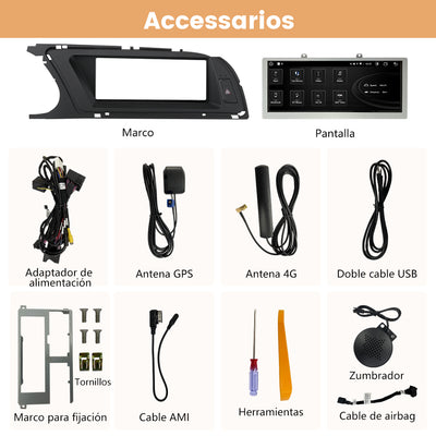 AWESAFE Android Car Stereo Para Audi A5 2013-2016 Sistema Actualización de Radio de Pantalla Táctil con Carplay Inalámbrico Android Auto, Soporte Bluetooth WiFi Navegación GPS AWESAFE