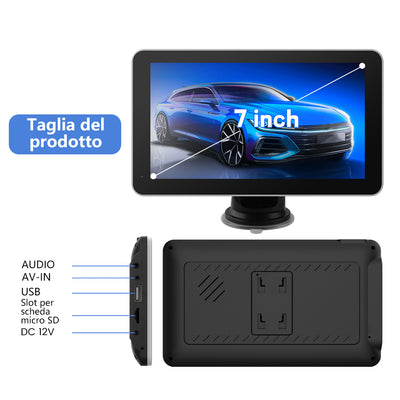 Portatile da 7 pollici Autordiocon Apple CarPlay & Android AutoAdatto per 12-24V auto, camion, roulotte, furgoni, camper, rimorchi ecc. AWESAFE