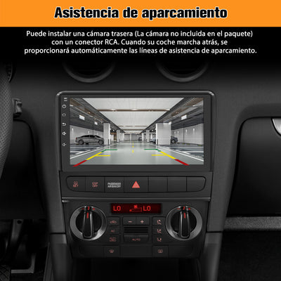 AWESAFE Android Car Stereo Para Audi A3 2006-2012 Sistema Actualización de Radio de Pantalla Táctil con Carplay Inalámbrico Android Auto, Soporte Bluetooth WiFi Navegación GPS AWESAFE