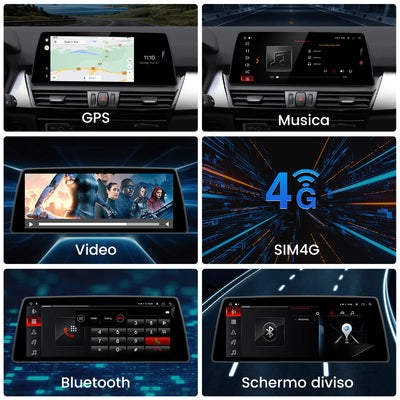 AWESAFE Autoradio Android per BMW F20 EVO (2017-2019) Sistema di aggiornamento radio touch screen con Wireless Carplay Android Auto, supporto Bluetooth WiFi Navigazione GPS AWESAFE