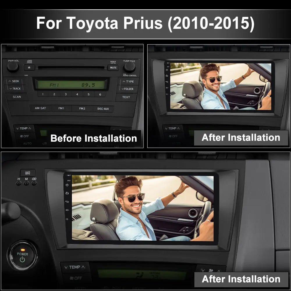 9 inch Car Radio for Toyota Prius 2010-2015, Android 13 Stereo with Wireless CarPlay Android Auto FM BT GPS SWC Backup Camera (4GB RAM+64GB ROM) AWESAFE SHOP