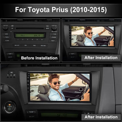 9 inch Car Radio for Toyota Prius 2010-2015, Android 13 Stereo with Wireless CarPlay Android Auto FM BT GPS SWC Backup Camera (4GB RAM+64GB ROM) AWESAFE SHOP