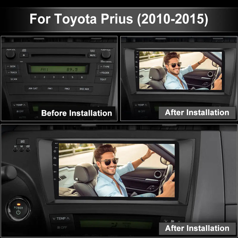 9 inch Car Radio for Toyota Prius 2010-2015, Android 13 Stereo with Wireless CarPlay Android Auto FM BT GPS SWC Backup Camera (4GB RAM+64GB ROM) AWESAFE SHOP