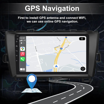 9 inch Car Radio for Toyota Prius 2010-2015, Android 13 Stereo with Wireless CarPlay Android Auto FM BT GPS SWC Backup Camera (4GB RAM+64GB ROM) AWESAFE SHOP