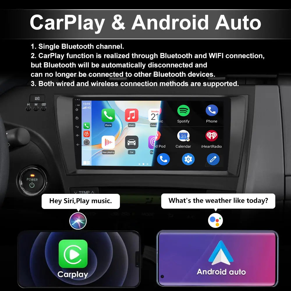 9 inch Car Radio for Toyota Prius 2010-2015, Android 13 Stereo with Wireless CarPlay Android Auto FM BT GPS SWC Backup Camera (4GB RAM+64GB ROM) AWESAFE SHOP