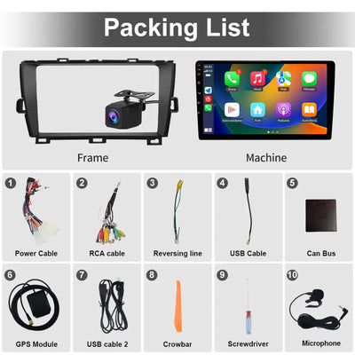 9 inch Car Radio for Toyota Prius 2010-2015, Android 13 Stereo with Wireless CarPlay Android Auto FM BT GPS SWC Backup Camera (4GB RAM+64GB ROM) AWESAFE SHOP