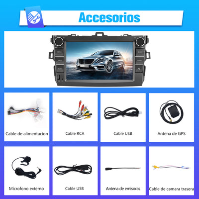 AWESAFE Android Car Stereo Para Toyota Auris 2006-2012 Actualización de Radio de Pantalla táctil con Carplay inalámbrico Android Auto, Soporte Bluetooth WiFi navegación GPS AWESAFE