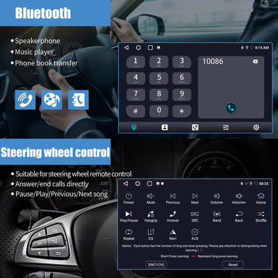 AWESAFE 9 Inch Car Stereo for Ford Ranger 2011-2015 Car Radio CarPlay & Android Auto Mirror Link GPS Sat Nav Bluetooth WiFi USB DAB GPS Navigation Car Audio FM/AM Radio AWESAFE