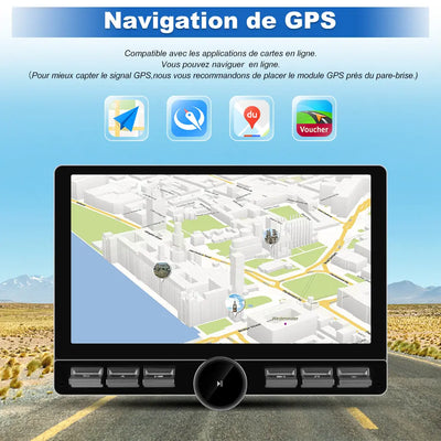 AWESAFE 1 DIN Autoradio Android 13 - Écran Tactile Orientable 10,6" 4+64GB - Bluetooth/FM/AM/WiFi/4G Universel AWESAFE