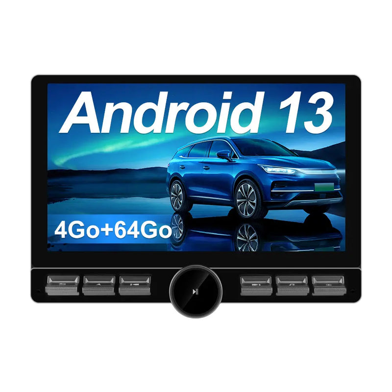 AWESAFE 1 DIN Autoradio Android 13 - Écran Tactile Orientable 10,6" 4+64GB - Bluetooth/FM/AM/WiFi/4G Universel AWESAFE SHOP