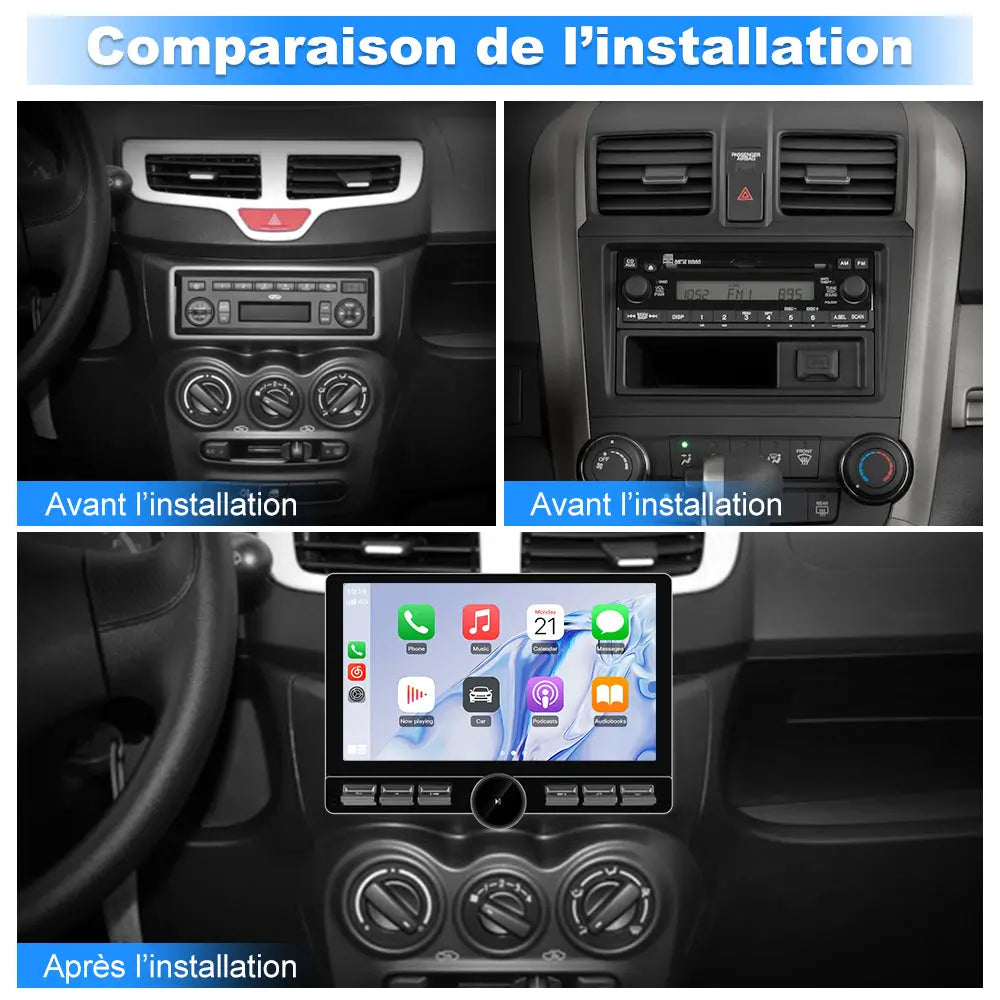 AWESAFE 1 DIN Autoradio Android 13 - Écran Tactile Orientable 10,6" 4+64GB - Bluetooth/FM/AM/WiFi/4G Universel AWESAFE SHOP
