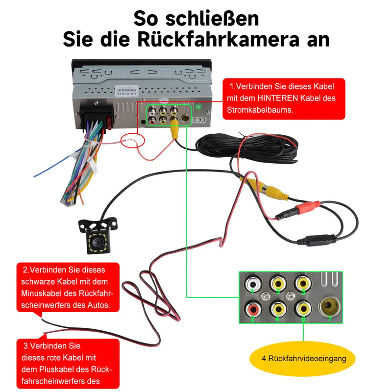 AWESAFE 1-DIN Autoradio mit 6,36 Zoll IPS-Touchscreen CarPlay Android Auto Lenkradsteuerung, Rückfahrkamera-Anschluss, USB, externes Mikrofon & RDS AWESAFE
