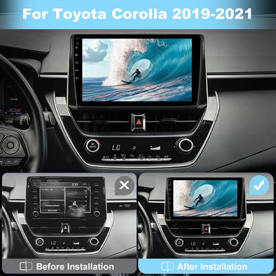 AWESAFE 10 Inch Car Radio for Toyota Corolla 2019-2021,Wireless Carplay & Android Auto Bluetooth Rear Camera SWC GPS Navigation AWESAFE
