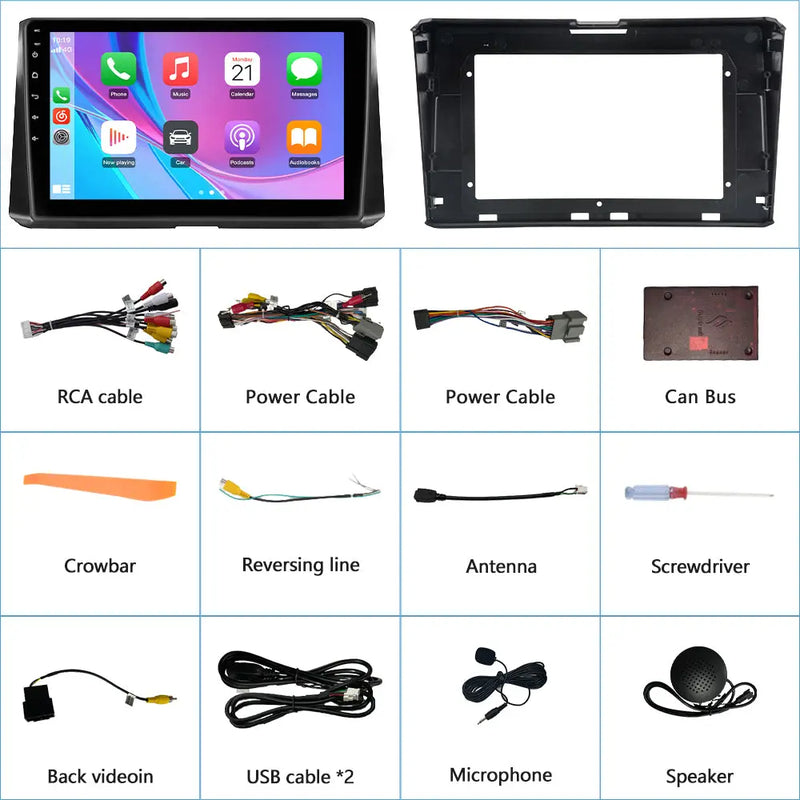 AWESAFE 10 Inch Car Radio for Toyota Corolla 2019-2021,Wireless Carplay & Android Auto Bluetooth Rear Camera SWC GPS Navigation AWESAFE