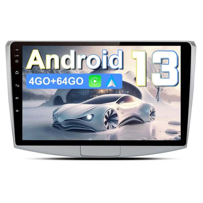 AWESAFE 10 Pouces Autoradio Android 13 GPS pour Volkswagen Passat B7 2010-2015, 4+64Go, FM RDS, Bluetooth Appels/Musique, USB, 4G WIFI, Carplay Android Auto, Aide Stationnement, Commandes Volant AWESAFE