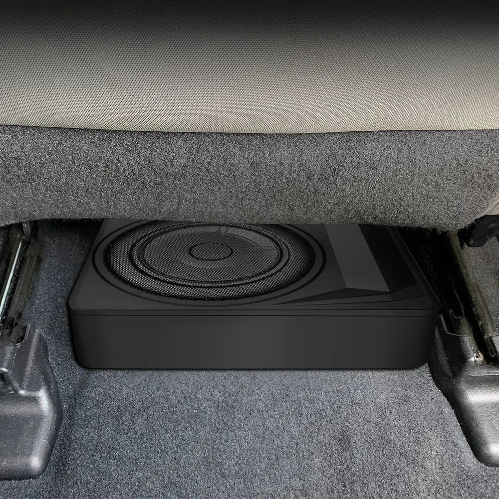 AWESAFE 10 inch Slim Under Seat Car Subwoofer with Built-in Amplifier - 1200 Watts Max,High/Low Level Inputs, Remote Control, Enhanced Bass for Car/Truck AWESAFE SHOP