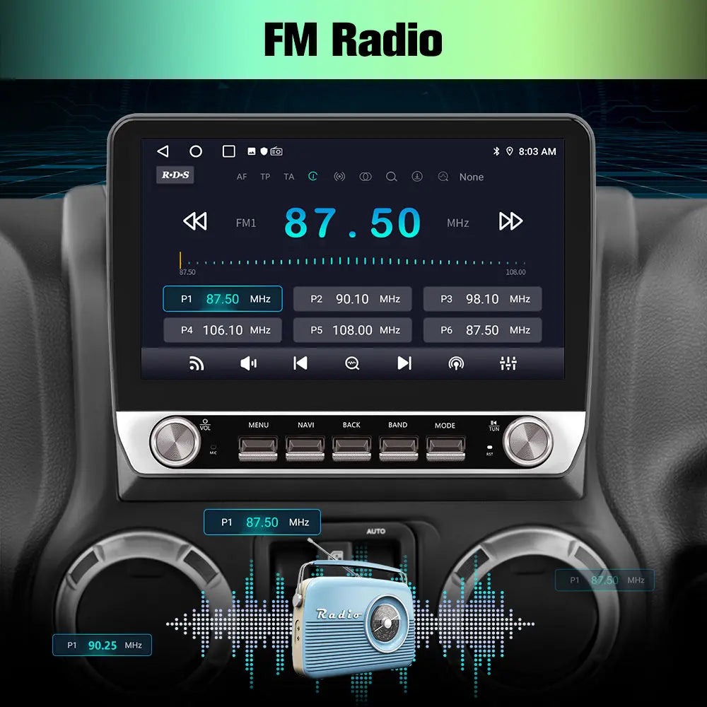 AWESAFE 10.1'' Android 13 Car Stereo 2G+64G wIth Backup Camera,Wireless CarPlay & Android Auto for GMC/Chevy Chevrolet 2007-2013 AWESAFE