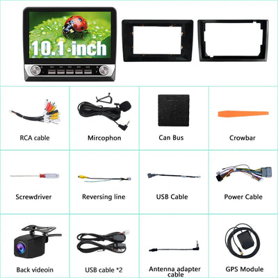 AWESAFE 10.1'' Android 13 Car Stereo 2G+64G wIth Backup Camera,Wireless CarPlay & Android Auto for GMC/Chevy Chevrolet 2007-2013 AWESAFE