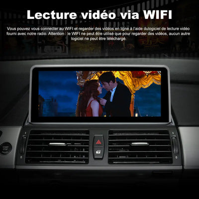 AWESAFE 10.25" Android Autoradio pour BMW X5 E70 & X6 E71 CIC (2011-2013) - Bluetooth, Android Auto & Carplay sans fil + Câble USB AWESAFE