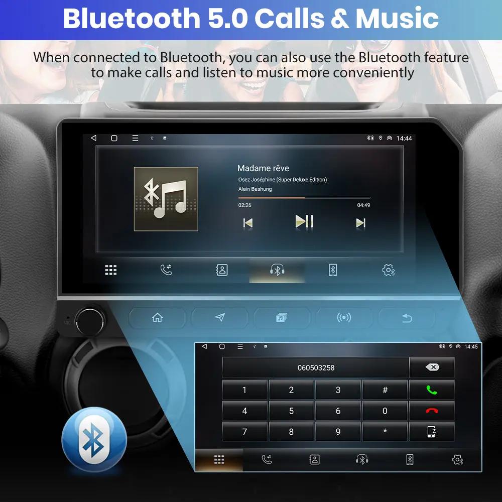 AWESAFE 10.3 inch Car Radio for Jeep Wrangler JK 2007-2018/Commander Grand Caravan/Dodge Ram,Wireless Carplay &Android Auto Mirroring Airplay SWC/AM+FM+RDS AWESAFE