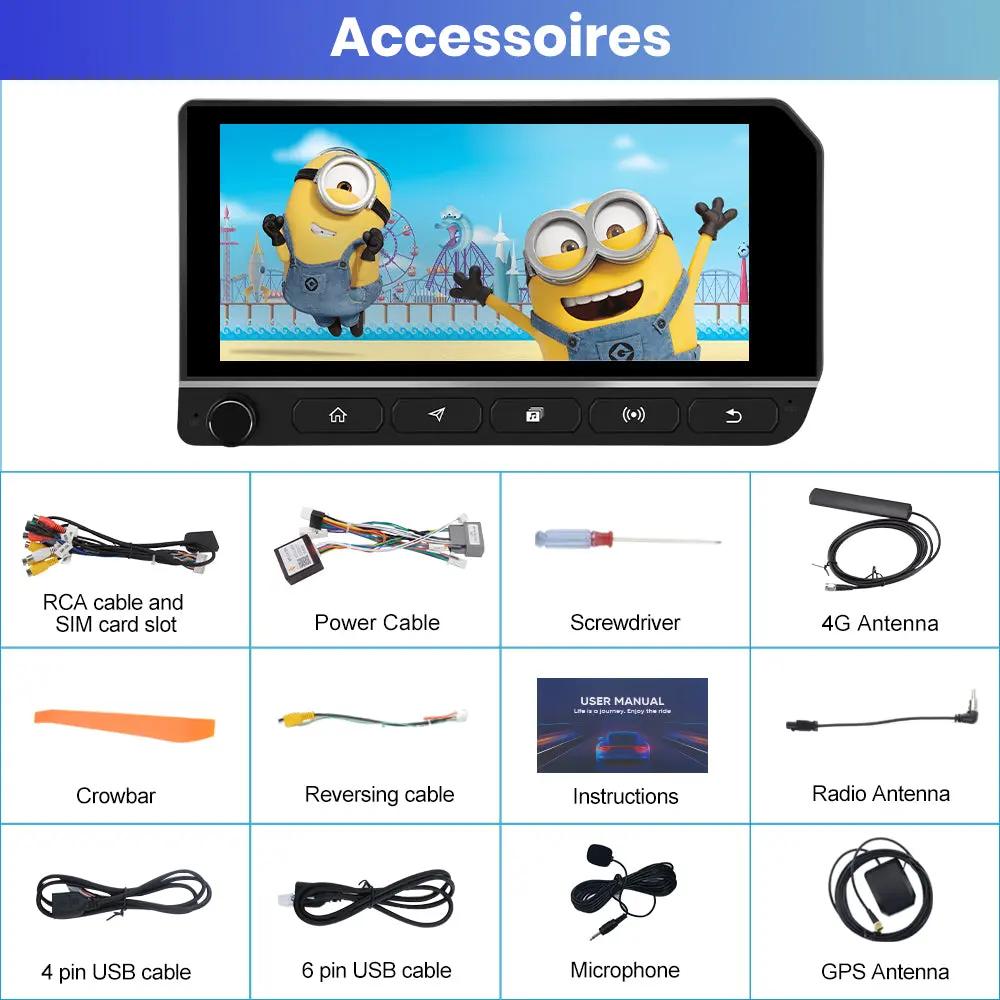 AWESAFE 10.3 inch Car Radio for Jeep Wrangler JK 2007-2018/Commander Grand Caravan/Dodge Ram,Wireless Carplay &Android Auto Mirroring Airplay SWC/AM+FM+RDS AWESAFE