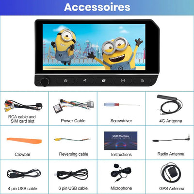 AWESAFE 10.3 inch Car Radio for Jeep Wrangler JK 2007-2018/Commander Grand Caravan/Dodge Ram,Wireless Carplay &Android Auto Mirroring Airplay SWC/AM+FM+RDS AWESAFE