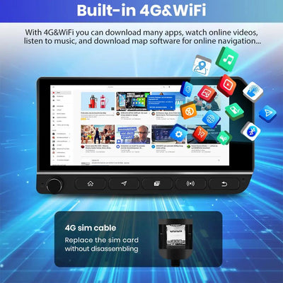 AWESAFE 10.3 inch Car Radio for Jeep Wrangler JK 2007-2018/Commander Grand Caravan/Dodge Ram,Wireless Carplay &Android Auto Mirroring Airplay SWC/AM+FM+RDS AWESAFE