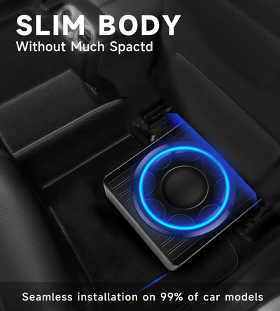 AWESAFE 10‘’ Car Subwoofer 800W&1200W Power, High/Low-Level Input, Car/Truck Slim Under Seat Audio Sub Built-in Amplifier Package AWESAFE